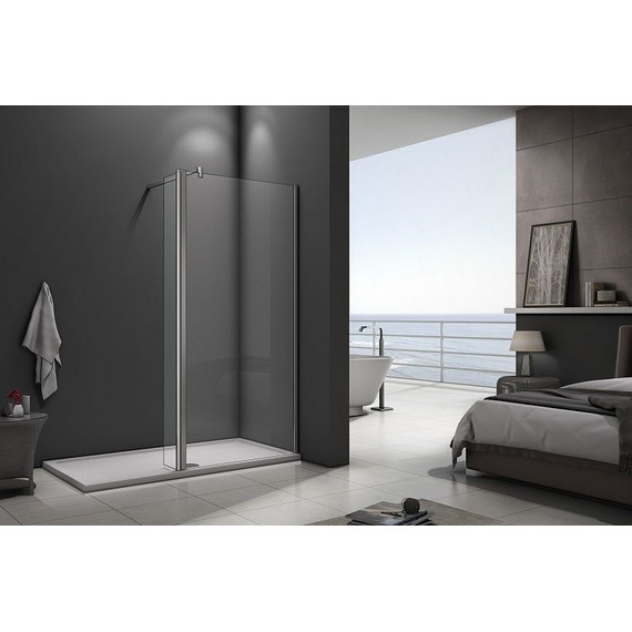 Душевая перегородка Bas Walk In SP2-90-C-CH 90 см хром/прозрачное - 2 Душевая перегородка Bas Walk In SP2-90-C-CH 90 см хром/прозрачное фото 2