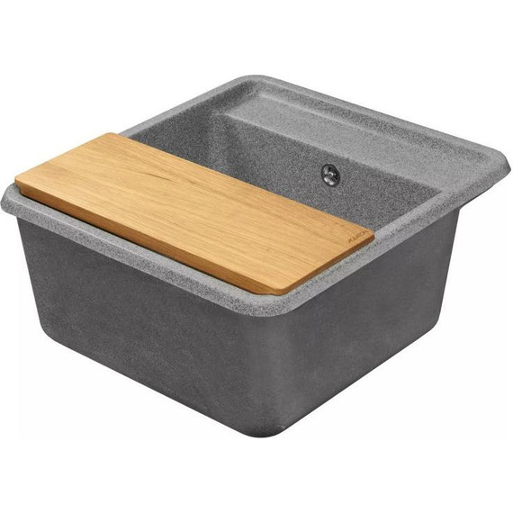 Кухонная мойка Акватон Беллис 1A724932BS230, серый, Цвет производителя: серый фото 4