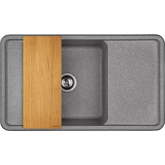 Кухонная мойка Акватон Беллис 1A724832BS230, серый, Цвет производителя: серый фото 3
