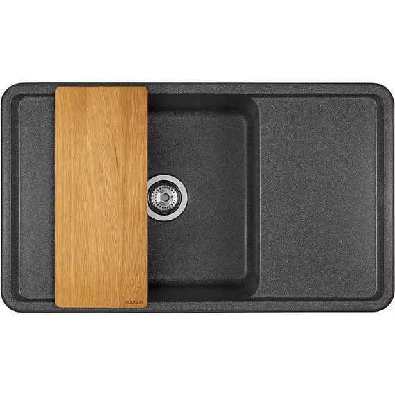 Кухонная мойка Акватон Беллис 1A724832BS210, графит, Цвет производителя: графит фото 3