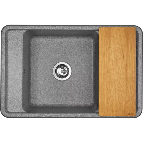 Кухонная мойка Акватон Беллис 1A725032BS230, серый, Цвет производителя: серый фото 6