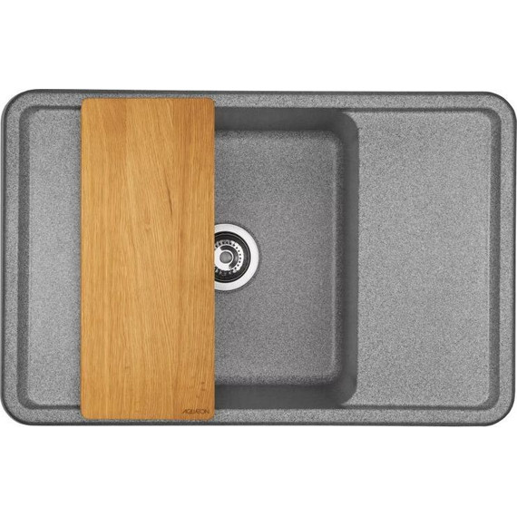 Кухонная мойка Акватон Беллис 1A725032BS230, серый, Цвет производителя: серый фото 5