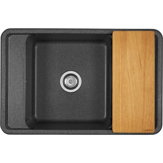 Кухонная мойка Акватон Беллис 1A725032BS210, графит, Цвет производителя: графит фото 2