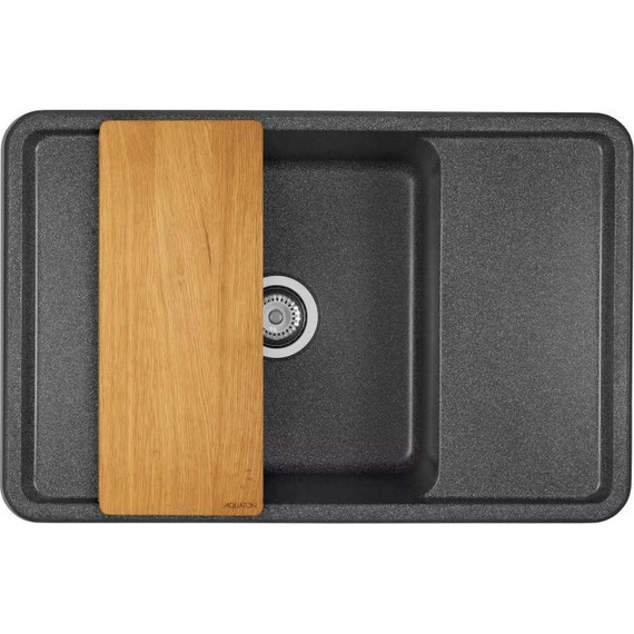 Кухонная мойка Акватон Беллис 1A725032BS210, графит, Цвет производителя: графит фото 3