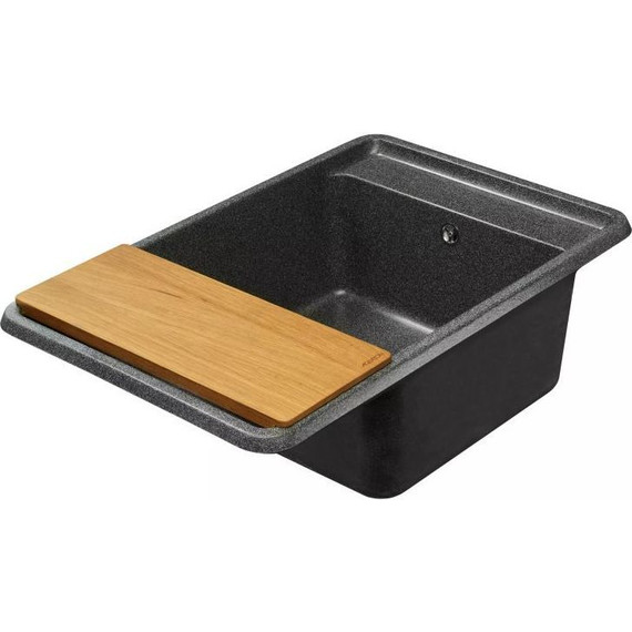 Кухонная мойка Акватон Беллис 1A725032BS210, графит, Цвет производителя: графит фото 5