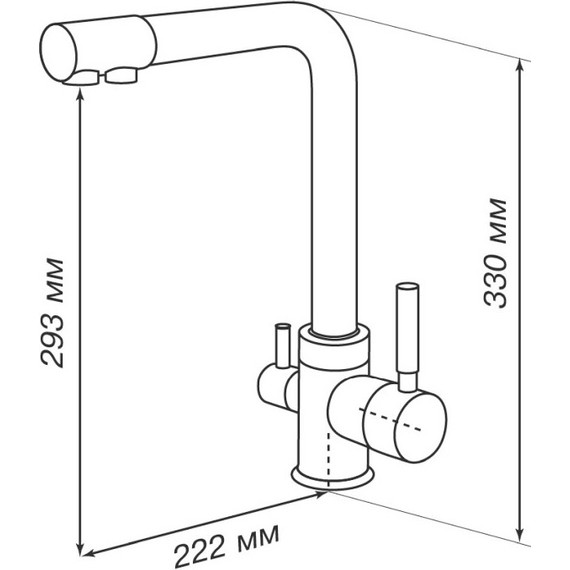 Смеситель для кухни Акватон Руан 1AX004FCXX250, серый шелк фото 4