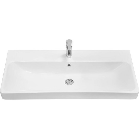 Тумба подвесная с раковиной Акватон Сканди 90 см 1A2519K0SDZ90, белый/дуб рустикальный фото 15