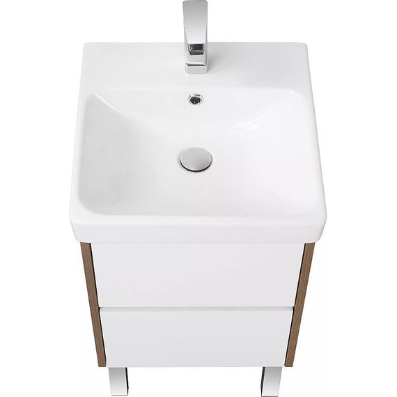 Тумба подвесная с раковиной Акватон Сканди 45 см 1A2516K0SDZ90, белый/дуб рустикальный - 8 Тумба подвесная с раковиной Акватон Сканди 45 см 1A2516K0SDZ90, белый/дуб рустикальный фото 8