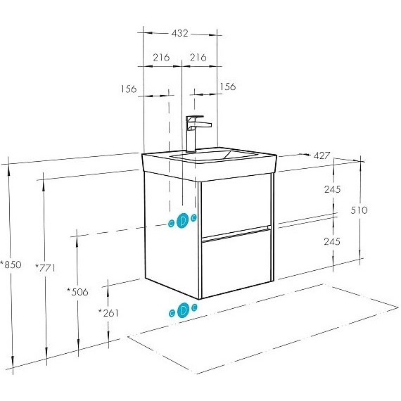 Тумба подвесная с раковиной Акватон Сканди 45 см 1A2516K0SDZ90, белый/дуб рустикальный - 11 Тумба подвесная с раковиной Акватон Сканди 45 см 1A2516K0SDZ90, белый/дуб рустикальный фото 11