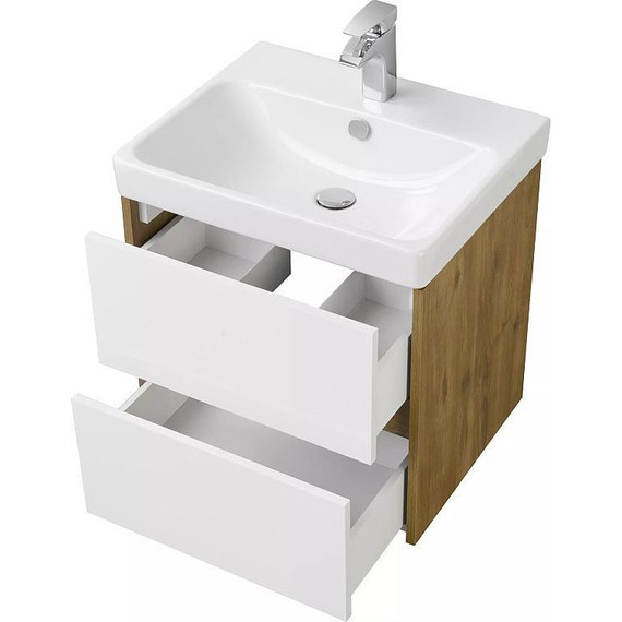 Тумба подвесная с раковиной Акватон Сканди 55 см 1A2517K0SDZ90, белый/дуб рустикальный - 5 Тумба подвесная с раковиной Акватон Сканди 55 см 1A2517K0SDZ90, белый/дуб рустикальный фото 5