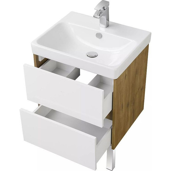 Тумба подвесная с раковиной Акватон Сканди 55 см 1A2517K0SDZ90, белый/дуб рустикальный - 6 Тумба подвесная с раковиной Акватон Сканди 55 см 1A2517K0SDZ90, белый/дуб рустикальный фото 6