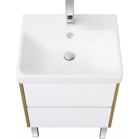 Тумба подвесная с раковиной Акватон Сканди 55 см 1A2517K0SDZ90, белый/дуб рустикальный - 8 Тумба подвесная с раковиной Акватон Сканди 55 см 1A2517K0SDZ90, белый/дуб рустикальный фото 8