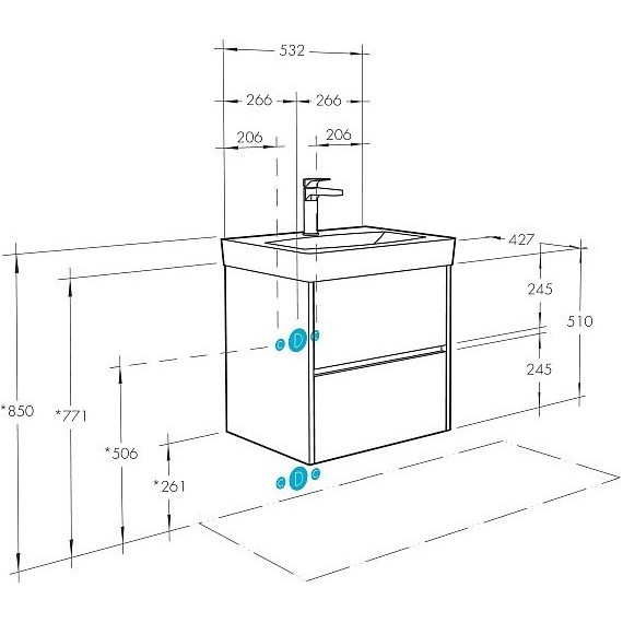 Тумба подвесная с раковиной Акватон Сканди 55 см 1A2517K0SDB20, белый/дуб верона - 8 Тумба подвесная с раковиной Акватон Сканди 55 см 1A2517K0SDB20, белый/дуб верона фото 8