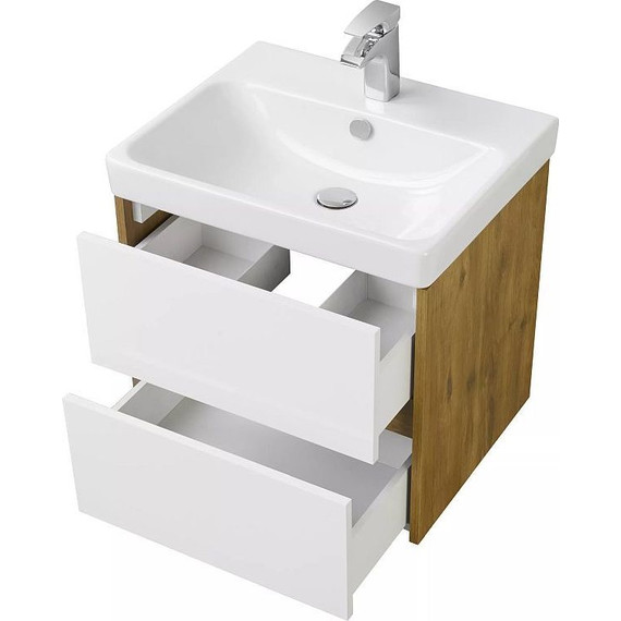 Тумба подвесная с раковиной Акватон Сканди 70 см 1A2518K0SDZ90, белый/дуб рустикальный - 7 Тумба подвесная с раковиной Акватон Сканди 70 см 1A2518K0SDZ90, белый/дуб рустикальный фото 7