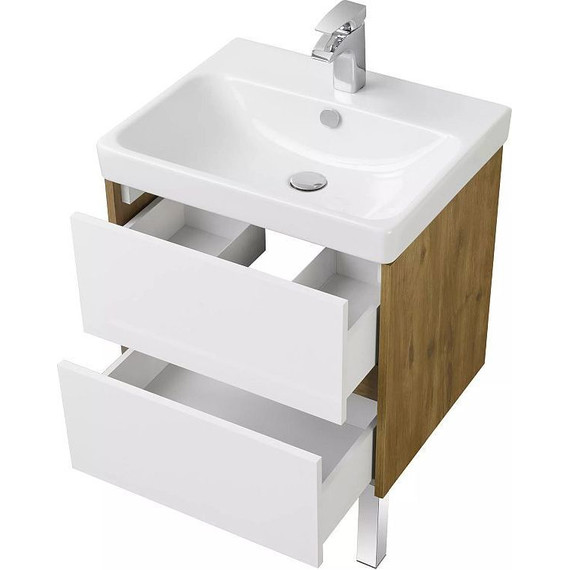 Тумба подвесная с раковиной Акватон Сканди 70 см 1A2518K0SDZ90, белый/дуб рустикальный - 8 Тумба подвесная с раковиной Акватон Сканди 70 см 1A2518K0SDZ90, белый/дуб рустикальный фото 8