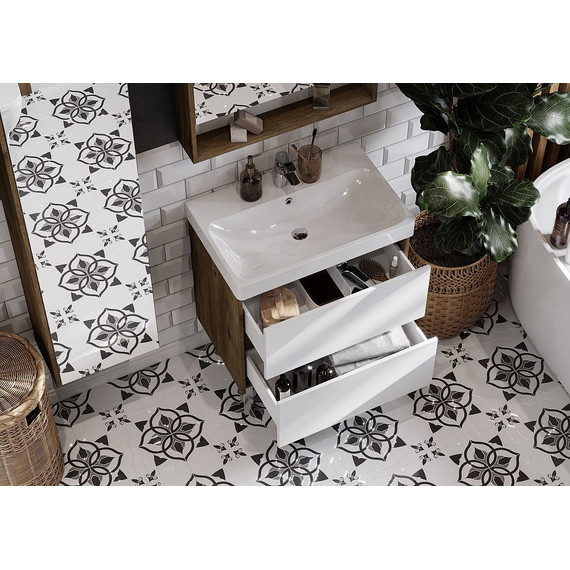 Тумба подвесная с раковиной Акватон Сканди 70 см 1A2518K0SDZ90, белый/дуб рустикальный - 9 Тумба подвесная с раковиной Акватон Сканди 70 см 1A2518K0SDZ90, белый/дуб рустикальный фото 9