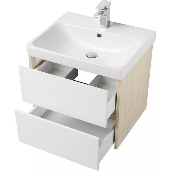 Тумба подвесная с раковиной Акватон Сканди 70 см 1A2518K0SDB20, белый/дуб верона - 5 Тумба подвесная с раковиной Акватон Сканди 70 см 1A2518K0SDB20, белый/дуб верона фото 5
