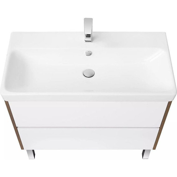 Тумба подвесная с раковиной Акватон Сканди 90 см 1A2519K0SDZ90, белый/дуб рустикальный фото 7