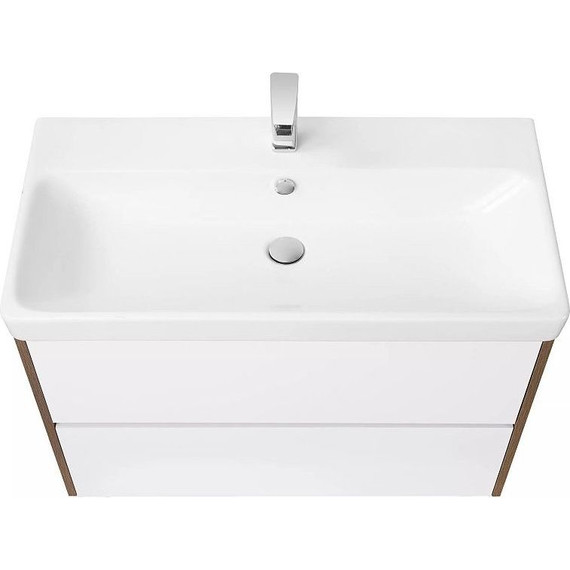 Тумба подвесная с раковиной Акватон Сканди 90 см 1A2519K0SDZ90, белый/дуб рустикальный фото 8