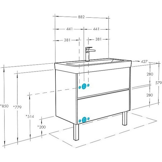 Тумба подвесная с раковиной Акватон Сканди 90 см 1A2519K0SDB20, белый/дуб верона - 9 Тумба подвесная с раковиной Акватон Сканди 90 см 1A2519K0SDB20, белый/дуб верона фото 9
