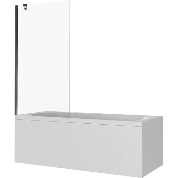 Шторка для ванны Bas Screen BS-90-C-B 900х1400 мм, чёрный/прозрачное фото 