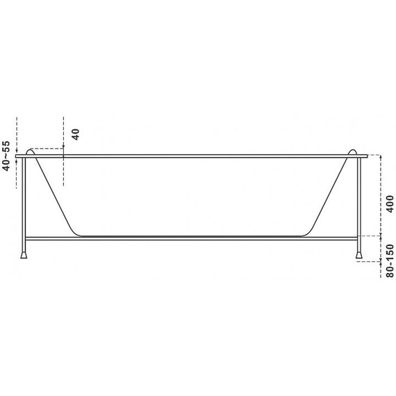 Ванна акриловая Bas Ньюлав 180х90 см фото 6