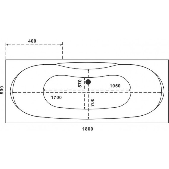 Ванна акриловая Bas Ньюлав 180х90 см фото 7