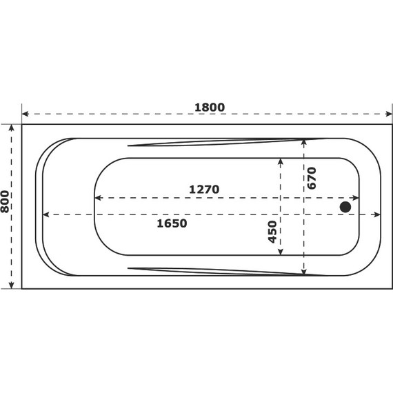 Ванна акриловая Bas Кварта 180х80 см фото 7