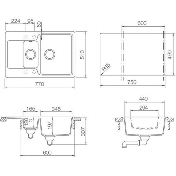 Кухонная мойка Schock Cambridge 60D 700703, альпина фото 4