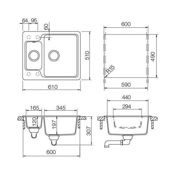 Кухонная мойка Schock Cambridge 60 700713, мокка фото 4
