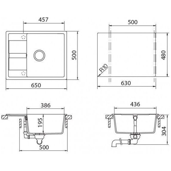 Кухонная мойка Schock Optima 50D 700799, альпина фото 4