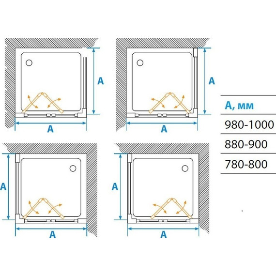 Душевое ограждение Aquaton Prima 90х90 см 1AX012SSXX000, алюминий/прозрачное фото 4