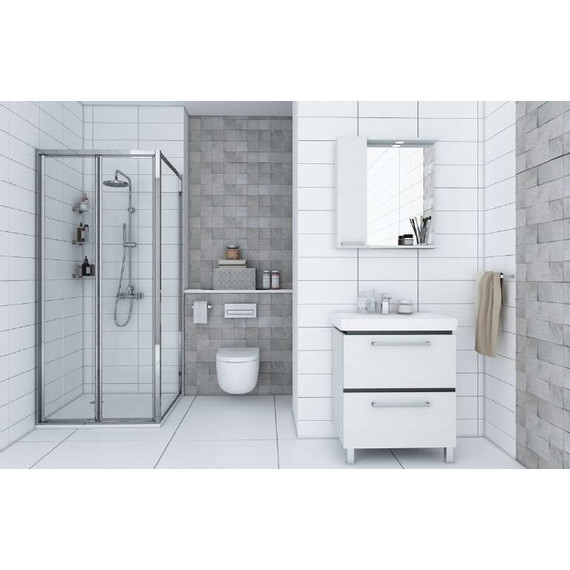 Душевое ограждение Aquaton Prima 90х90 см 1AX012SSXX000, алюминий/прозрачное фото 2