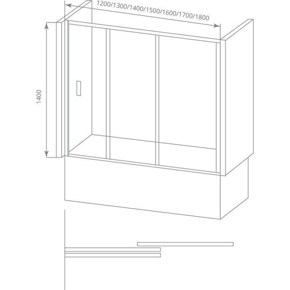 Шторка для ванны Bas Screen WTW-170-C-CH 1700х1400 мм, хром/прозрачное - 7 Шторка для ванны Bas Screen WTW-170-C-CH 1700х1400 мм, хром/прозрачное фото 7