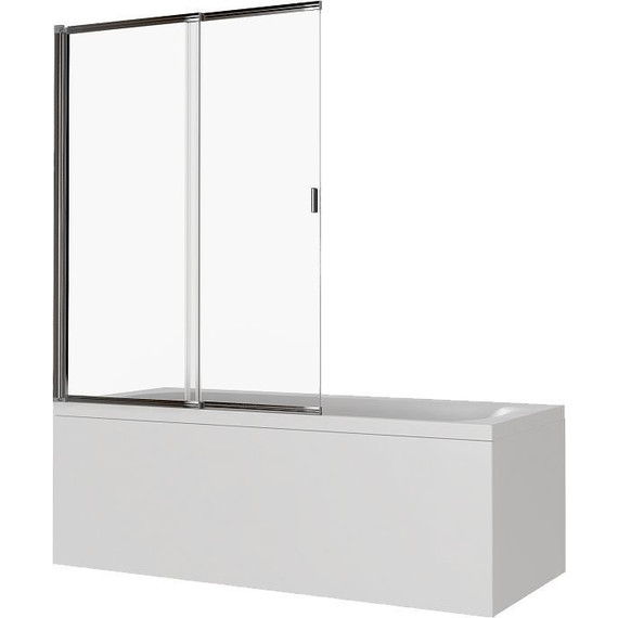 Шторка для ванны Bas Screen SL-100-C-B 1000х1400 мм, чёрный/прозрачное фото 