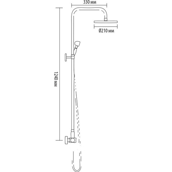 Душевая стойка Bronze de Luxe Windsor 10120F, бронза фото 6
