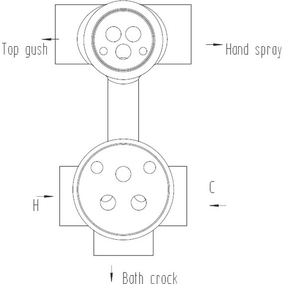 Душевая система для душа Bronze de Luxe Windsor 10138/1DF, бронза фото 4