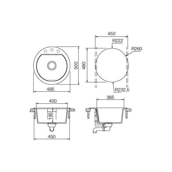 Кухонная мойка Schock Calypso 45 700778, магма фото 2