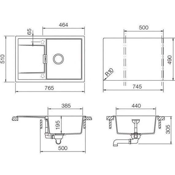 Кухонная мойка Schock Eton 50D 700605, магма фото 2
