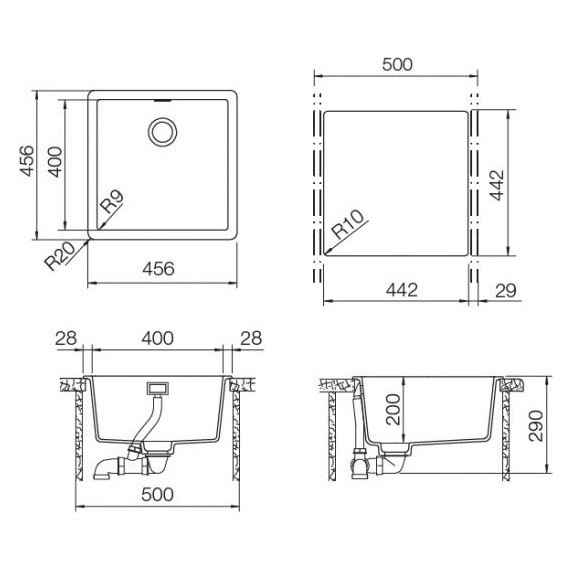 Кухонная мойка Schock Greenwich 50 700976, серебристый камень фото 2