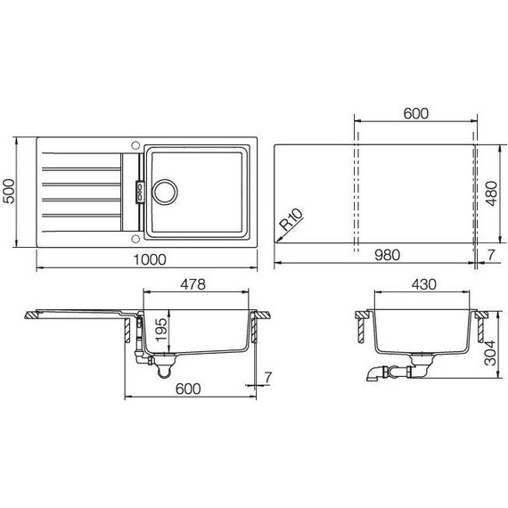 Кухонная мойка Schock Signus 60D Large 700981, серебристый камень фото 2
