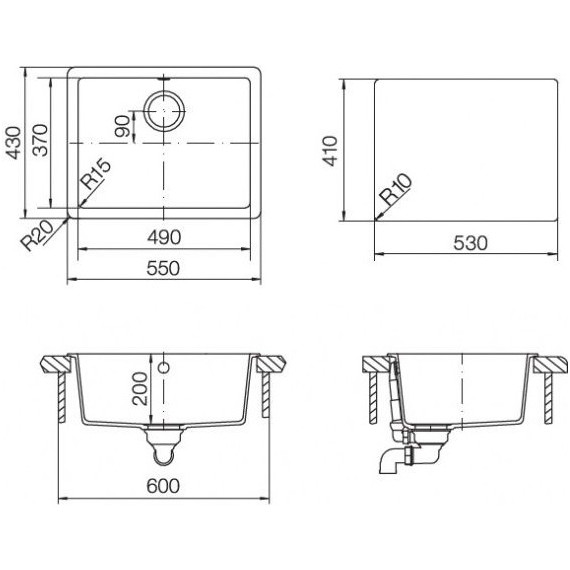 Кухонная мойка Schock Soho 60 700500, бронза фото 2