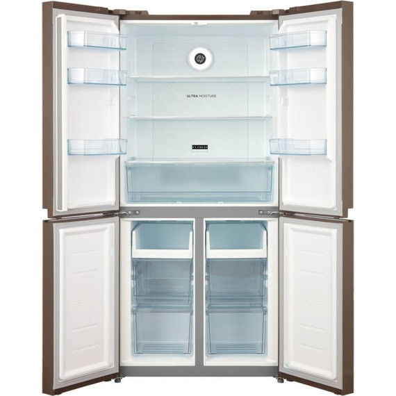 Холодильник Side by Side Korting KNFM 81787 GB (золотисто-бежевое стекло) фото 2