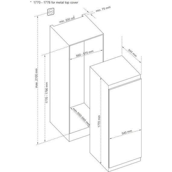 Встраиваемый однокамерный холодильник Korting KSI 1855 - 5 Встраиваемый однокамерный холодильник Korting KSI 1855 фото 5
