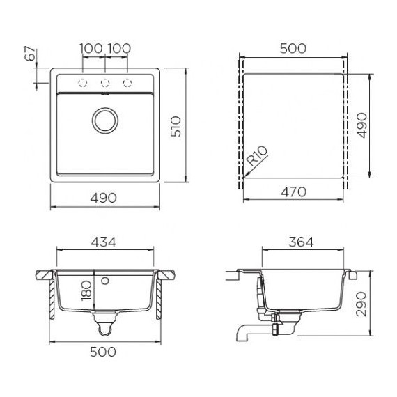 Кухонная мойка Schock Vero 50 700933, серебристый камень фото 2