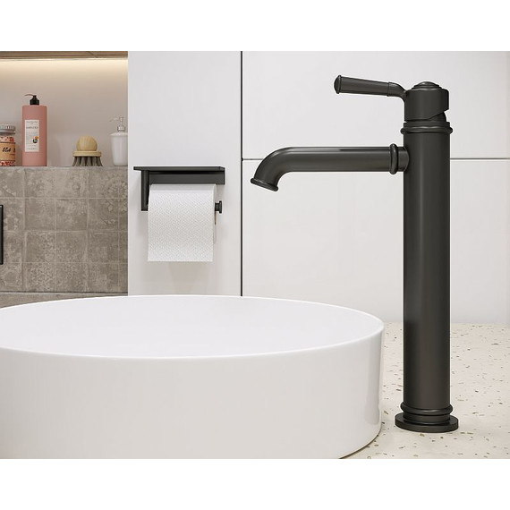 Смеситель для раковины высокий Timo Arisa 5311/03F, черный фото 2