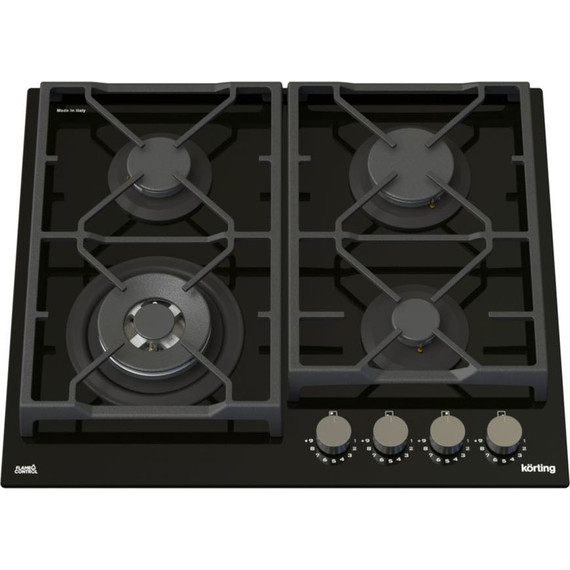 Газовая варочная поверхность Korting HGG 6987 CTN FLC (чёрное стекло) фото 2