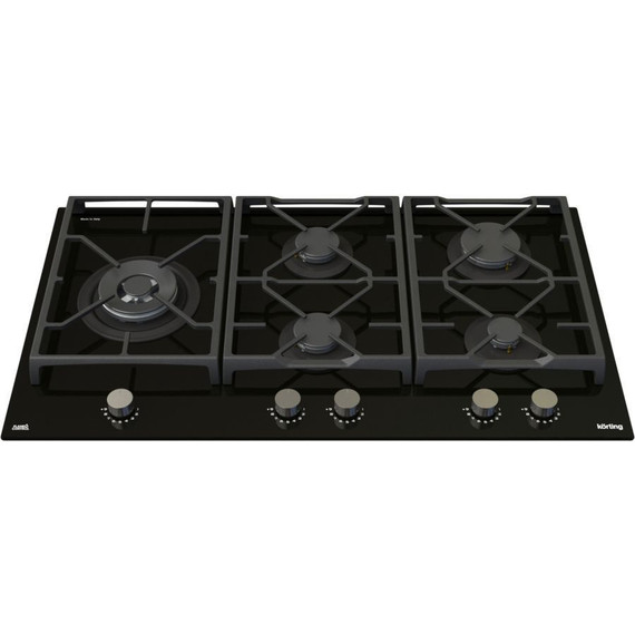 Газовая варочная поверхность Korting HGG 9987 CTN FLC (чёрное стекло) фото 2