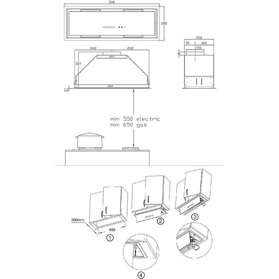 Вытяжка Korting KHI 6997 GW фото 4