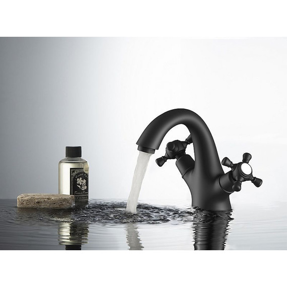 Смеситель для раковины Timo Nelson 1911/03F, черный - 2 Смеситель для раковины Timo Nelson 1911/03F, черный фото 2